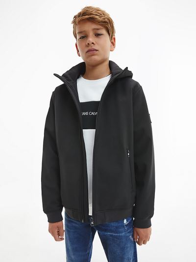Calvin Klein Ruhák HU627390 | Calvin Klein Soft Shell Zip Up Fiu Dzseki Fekete